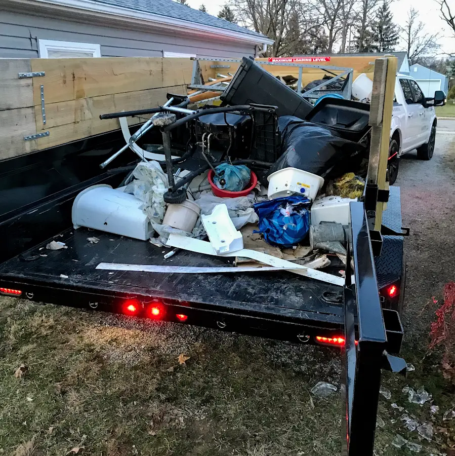 Roll-off dumpster delivered to a residential driveway in Burlington